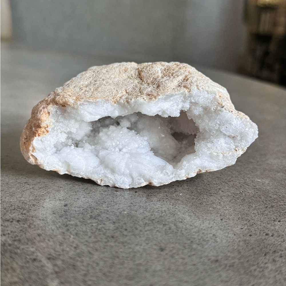 White Druzy Geode Crystal Clusters 0.68lbs